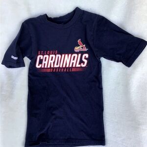 Stitches Navy St. Louis Cardinals Baseball Tee with Red/White Logo
